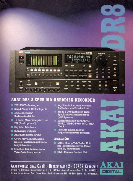 AKAI DR8 8 SPUR HARDDISK RECORDER