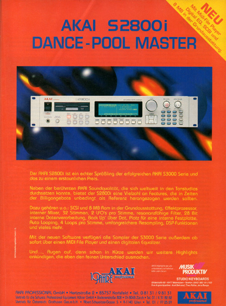 AKAI S2800i DANCE-POOL MASTER AKAI S2800i DANCE-POOL MASTER