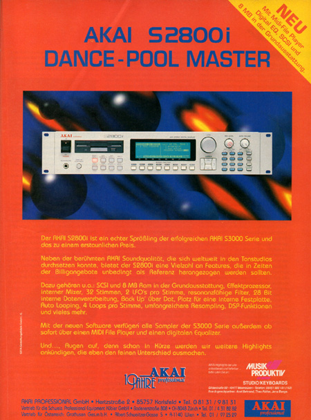 AKAI S2800i DANCE-POOL MASTER