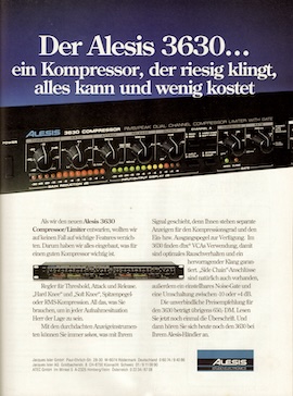 Der Alesis 3630... ein Kompressor, der riesig klingt, alles kann und wenig kostet