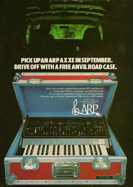 Pick up an ARP AXXE in September. Drive off with a free anvil ROAD CASE.