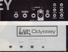 ARP: Odyssey: rückseitige Anschlüsse