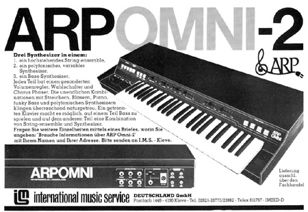 Arp Omni-2 - Drei Synthesizer in einem: ...