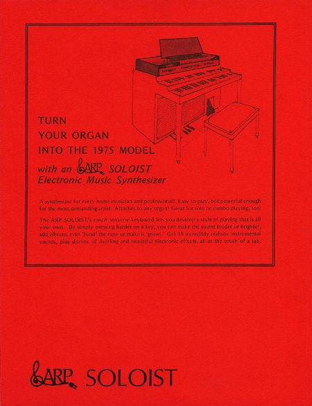 Turn your Organ into the 1975 Model with an ARP SOLOIST (Seite 1) Turn your Organ into the 1975 Model with an ARP SOLOIST (Seite 1)
