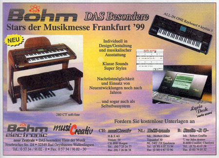 Böhm - DAS Besondere - Stars der Musikmesse Frankfurt '99