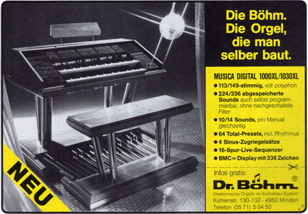 Die Böhm. Die Orgel, die man selber baut.