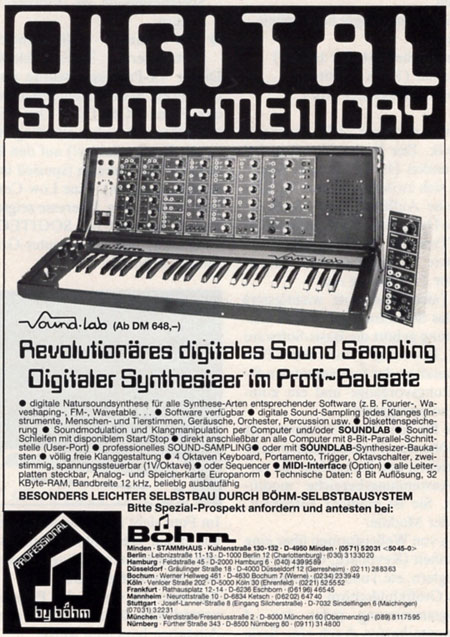 DIGITAL Sound-Memory - Revolutionäres digitales Sound Sampling - Digitaler Synthesizer im Profi-Bausatz