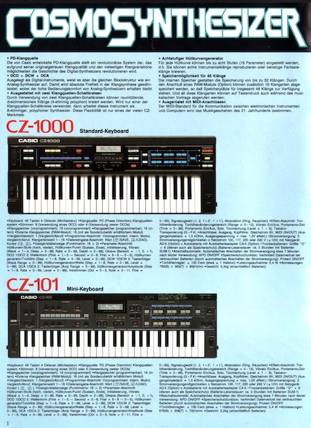Ein Cosmo-Synthesizer führt Sie in das Traumland des musikalischen Klanges der Zukunft.