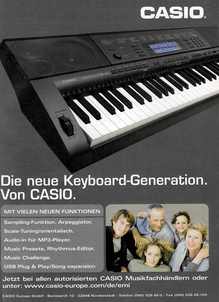 Die neue Keyboard-Generation. Von CASIO. Die neue Keyboard-Generation. Von CASIO.
