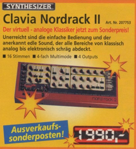 Clavia Nordrack II - Der virtuell - analoge Klassiker jetzt zum Sonderpreis!