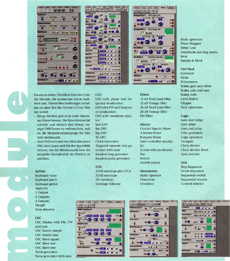 Lieferbare Module