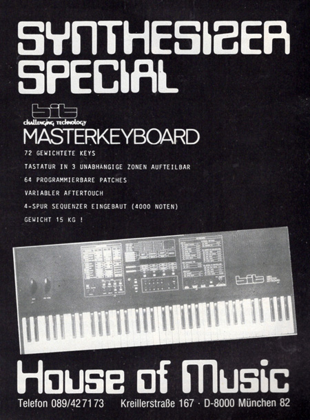 Synthesizer Special: bit challenging technology Masterkeyboard
