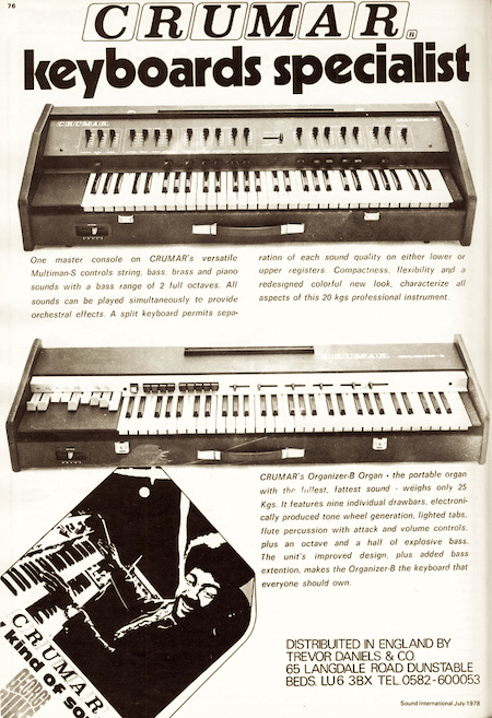 CRUMAR keyboards specialist