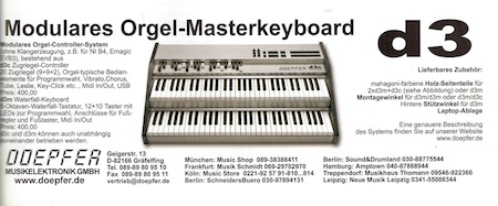 Modulares Orgel-Masterkeyboard d3