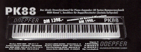 PK88 - Das ideale Steuerkeyboard für Piano-Expander ...