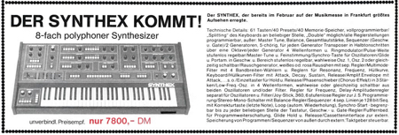 Der SYNTHEX kommt!