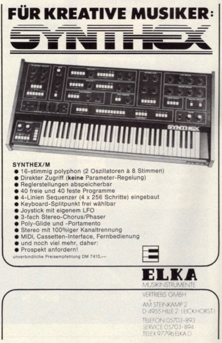 Für kreative Musiker: SYNTHEX