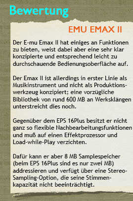 Bewertung: E-mu: Emax II