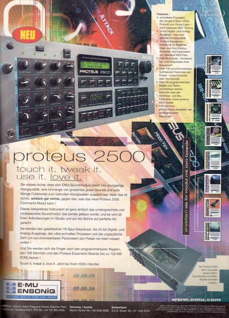 proteus 2500 - touch it. tweak it. use it. <u>love it.</u>