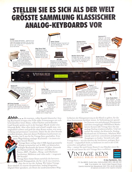 Stellen Sie es sich als der Welt grösste Sammlung klassischer Analog-Keyboards vor
