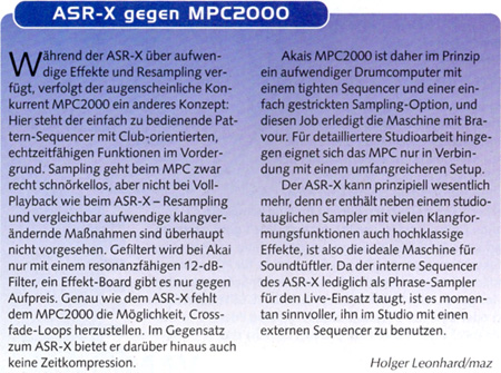 ASR-X gegen MPC-2000