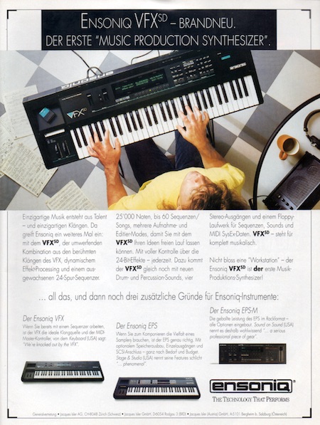 ENSONIQ VFXSD - Brandneu. Der erste "Music Production Synthesizer".