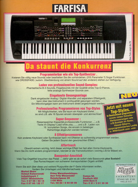 FARFISA - Da staunt die Konkurrenz