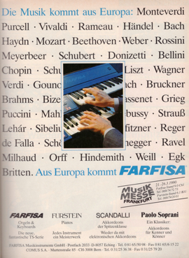 Die Musik kommt aus Europa: ... Aus Europa kommt FARFISA