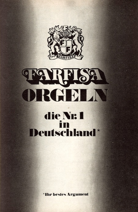 FARFISA Orgeln - die Nr. 1 in Deutschland