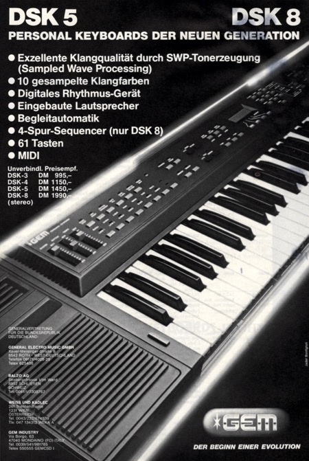DSK 5 DSK 8 - Personal Keyboards der neuen Generation