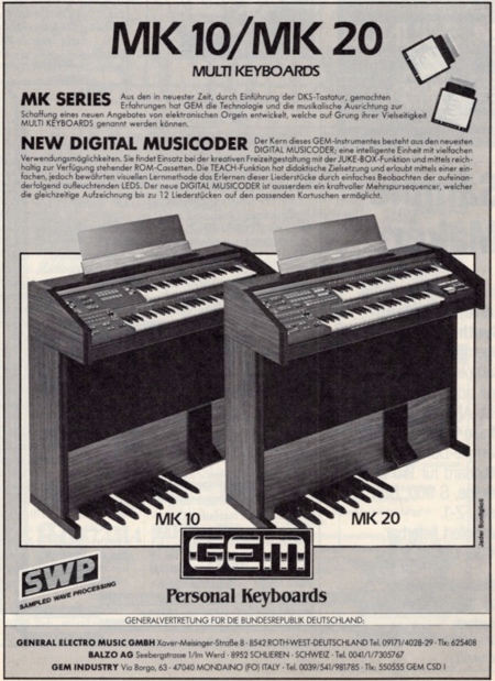 MK10/MK20 MULTI KEYBOARDS MK10/MK20 MULTI KEYBOARDS