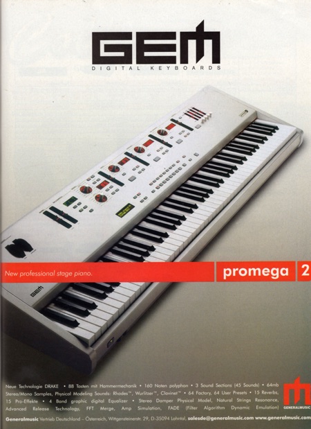 New professional stage piano. promega 2