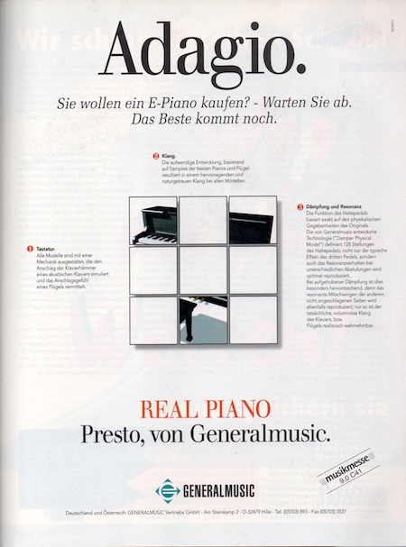Adagio. Sie wollen ein E-Piano kaufen? - Warten Sie ab. Das Beste kommt noch.