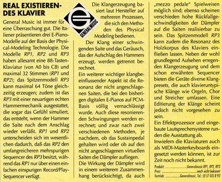 Real existierendes Klavier