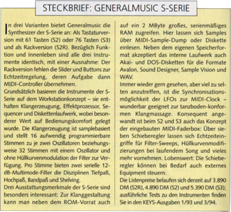 Steckbrief: GEM: S2-Serie