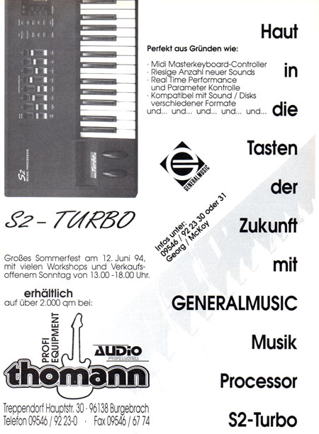 Haut in die Tasten der Zukunft mit GENERALMUSIC Music Processor S2-Turbo