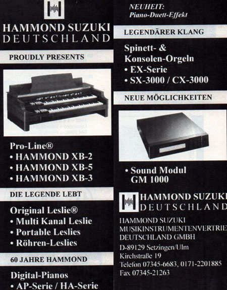 Hammond Suzuki Deutschland Proudly Presents Hammond Suzuki Deutschland Proudly Presents