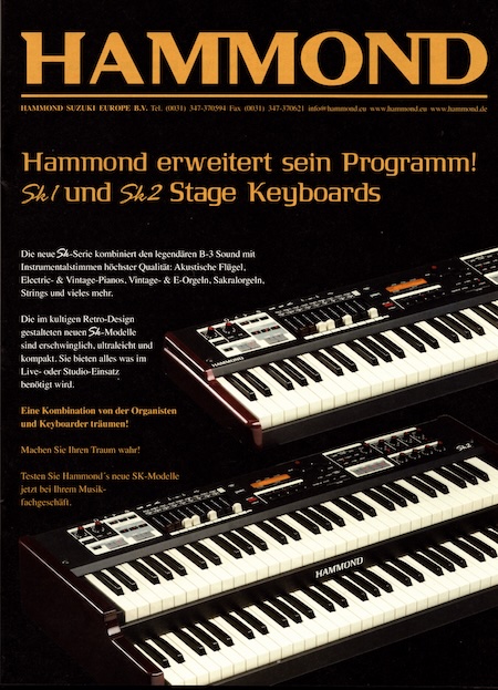 Hammond erweitert sein Programm! Sk1 und Sk2 Stage Keyboards