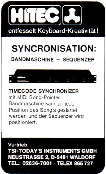 Synchronisation: Band Maschine + Sequenzer