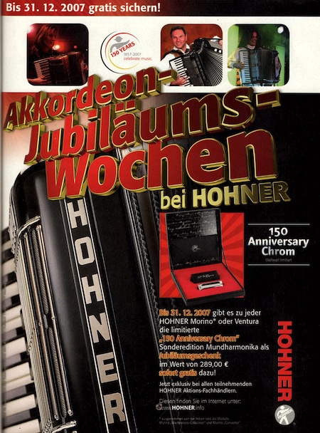 Akkordeon-Jubiläums-Wochen bei Hohner