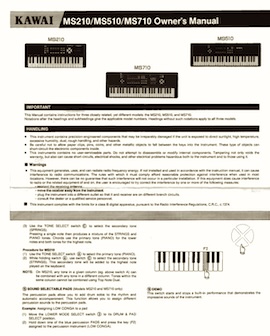 MS210/MS510/MS710 Owner's Manual