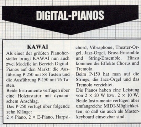 Digital Pianos