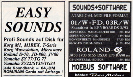 Profi Sounds auf Disks - Sounds+Software