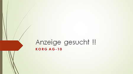 Anzeige gesucht !! Anzeige gesucht !!