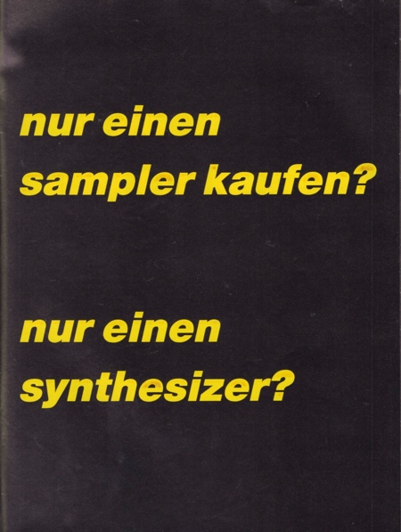 nur einen sampler kaufen? nur einen synthesizer? nur einen sampler kaufen? nur einen synthesizer?