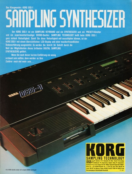 Das Klangwunder: KORG DSS-1: SAMPLING SYNTHESIZER Das Klangwunder: KORG DSS-1: SAMPLING SYNTHESIZER