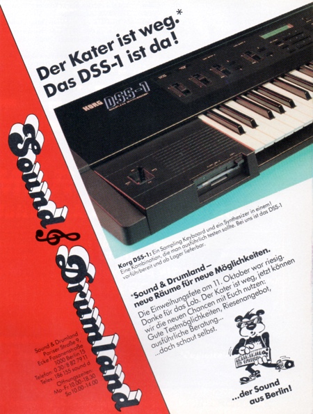 Der Kater ist weg.* Das DSS-1 ist da! Der Kater ist weg.* Das DSS-1 ist da!