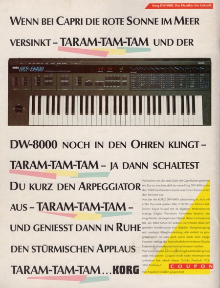 Wenn bei Capri die rote Sonne im Meer versinkt - Taram-Tam-Tam und der DW-8000 noch in den Ohren klingt ...