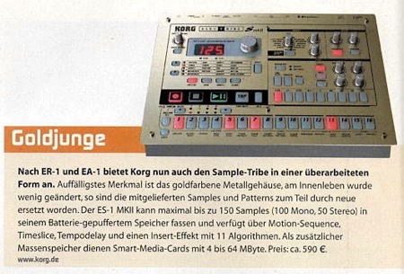 Korg: ES-1 MKII Korg: ES-1 MKII