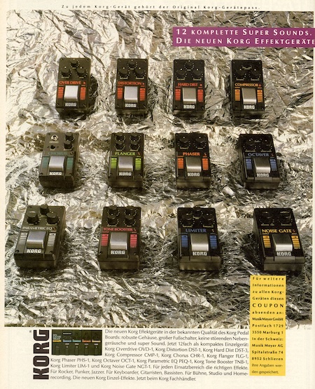 12 komplette Super Sounds. Die neuen Korg Effektgeräte.